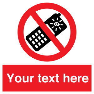 Custom No camera phones Sign